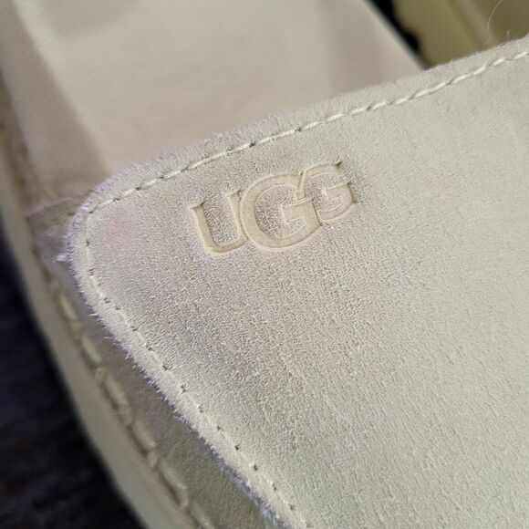 UGG GOLDENSTAR LEMON LEATHER PLATFORM STRAPPY SANDALS WOMEN'S SIZE 10 - Picture 7 of 11